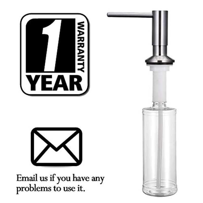 Tokena Brushed Nickel Kitchen Soap Dispenser - Stainless Steel, Built-in, 500ML Bottle
